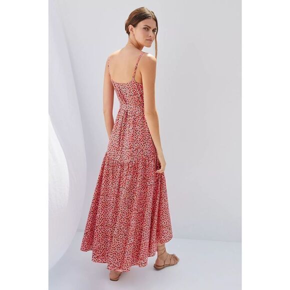 Anthropologie - Flutter Wrap Midi Dress petite M - Picture 3 of 16